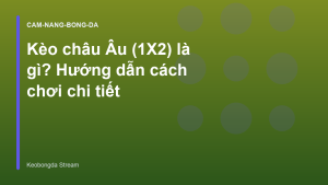 Read more about the article Kèo châu Âu (1X2) là gì? Hướng dẫn cách chơi chi tiết
